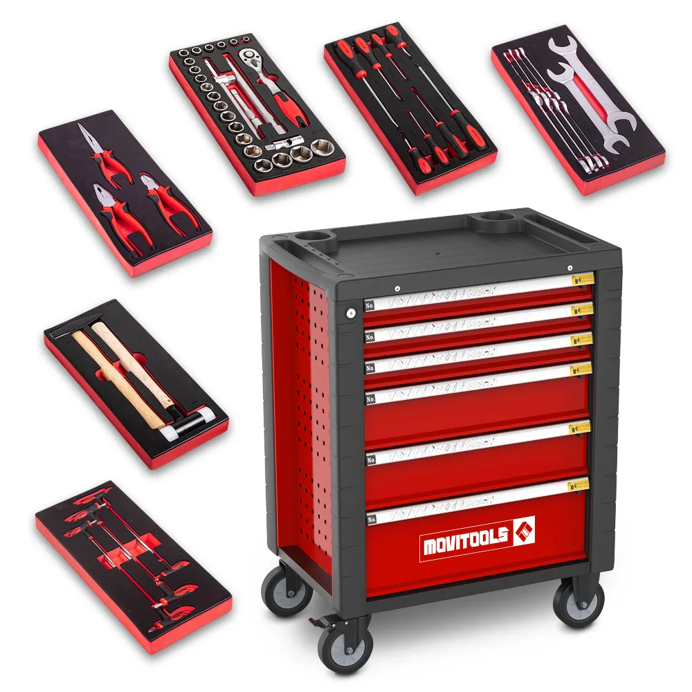 [RC6T-54] SERVANTE D'ATELIER 6 TIROIRS + 54 ACCESSOIRES