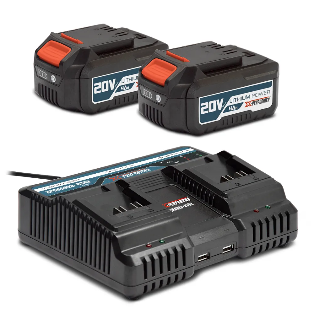 [XPSTART-D4A23] KIT DE BATTERIE 2AH +4 AH ET CHARGEUR DOUBLE X-PERFORMER