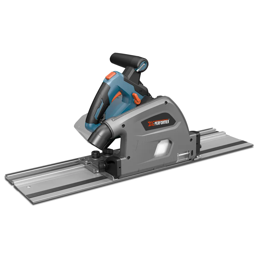 [XPPS165BL] SCIE CIRCULAIRE PLONGEANTE SANS FIL 40V (2X20V) 125MM AVEC 2 RAILS DE 70CM X-PERFORMER